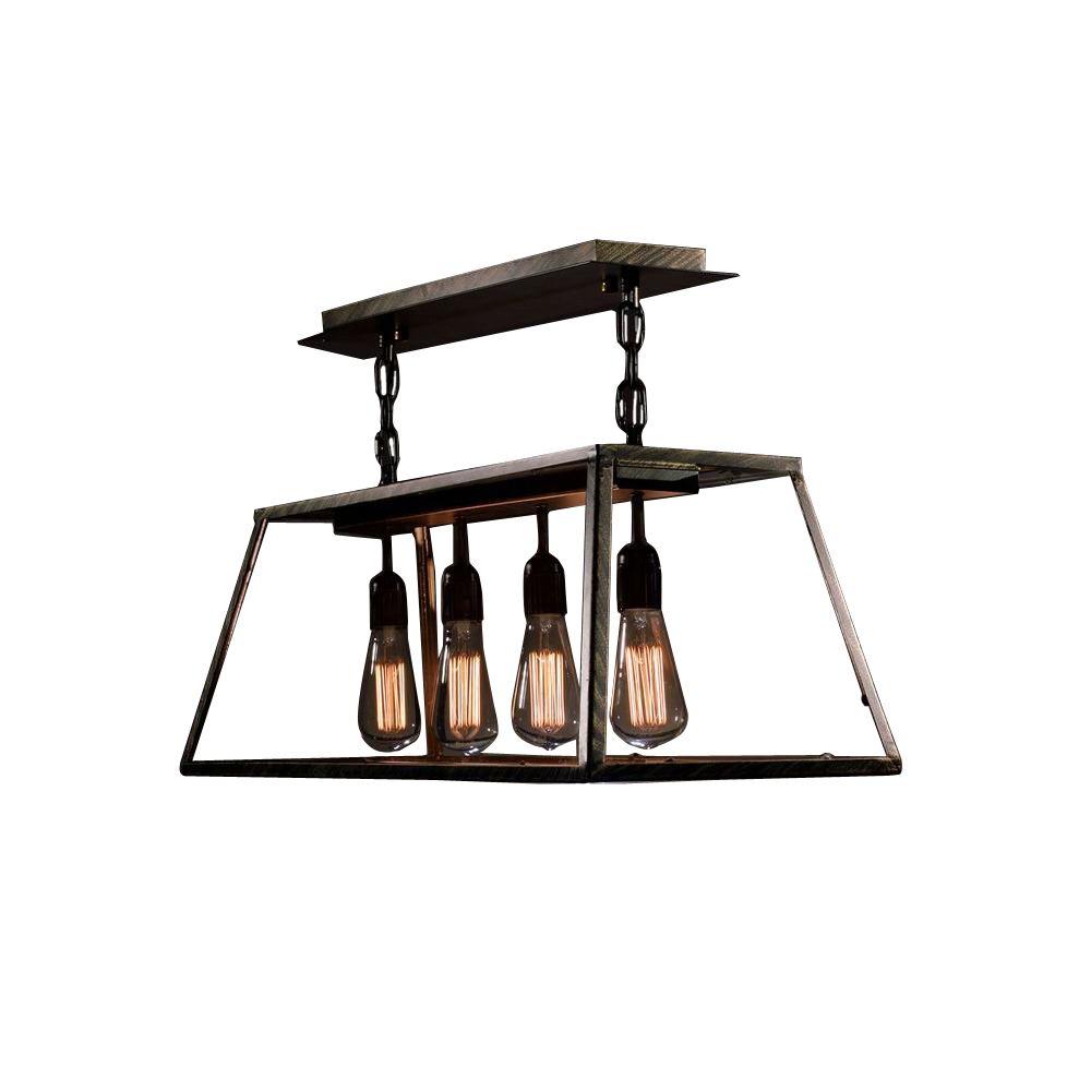 Edison Island Collection 4Light Black Indoor Hanging LampLD4011 The