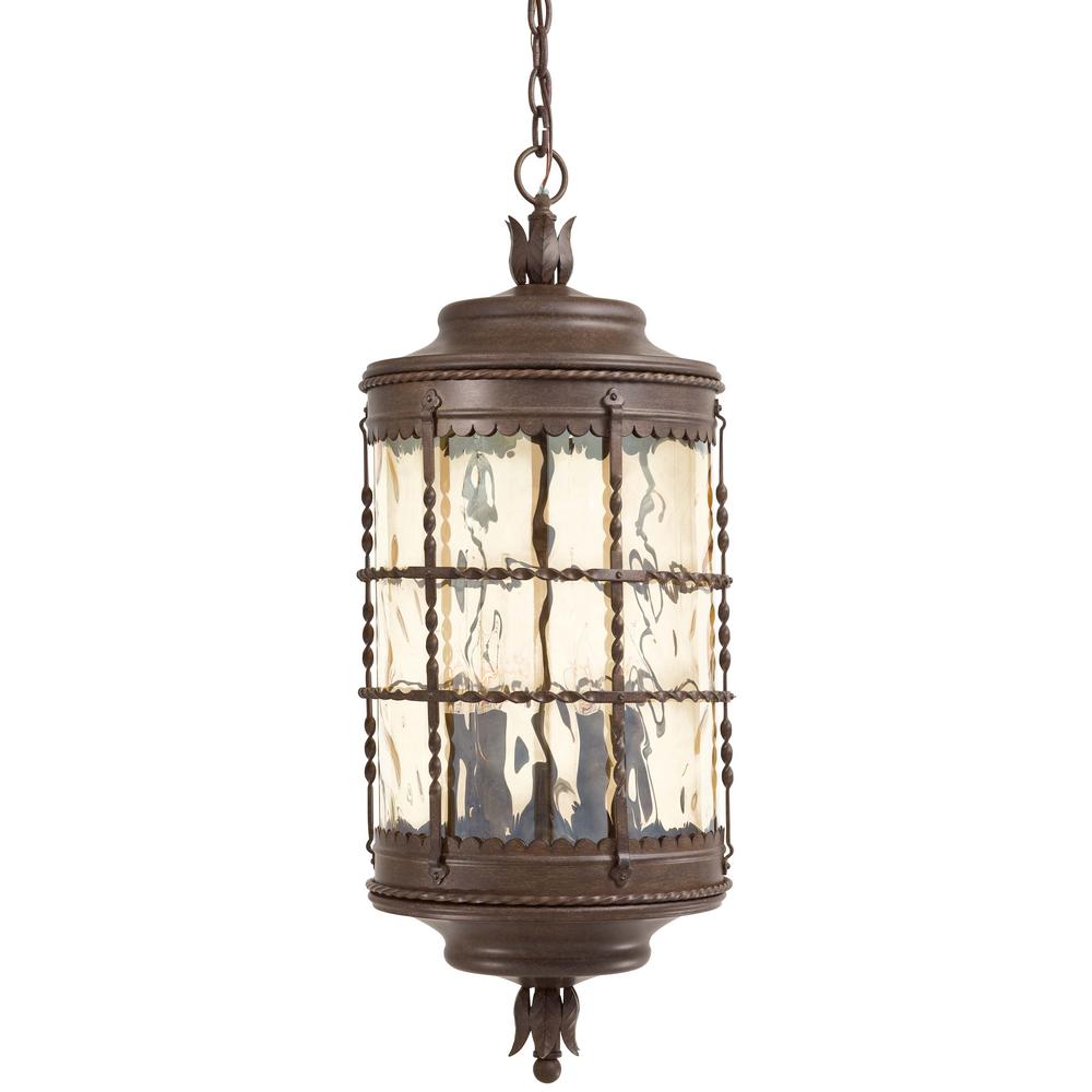 The Great Outdoors By Minka Lavery Mallorca 5 Light Vintage Rust Powder Coat Outdoor Hanging