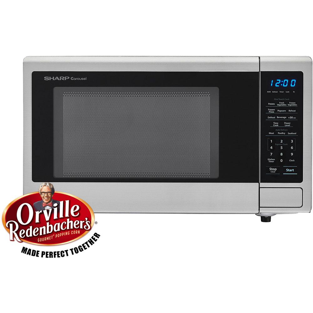 50 Off Sharp 1 1 Cu Ft Countertop Microwave Oven Black Glass