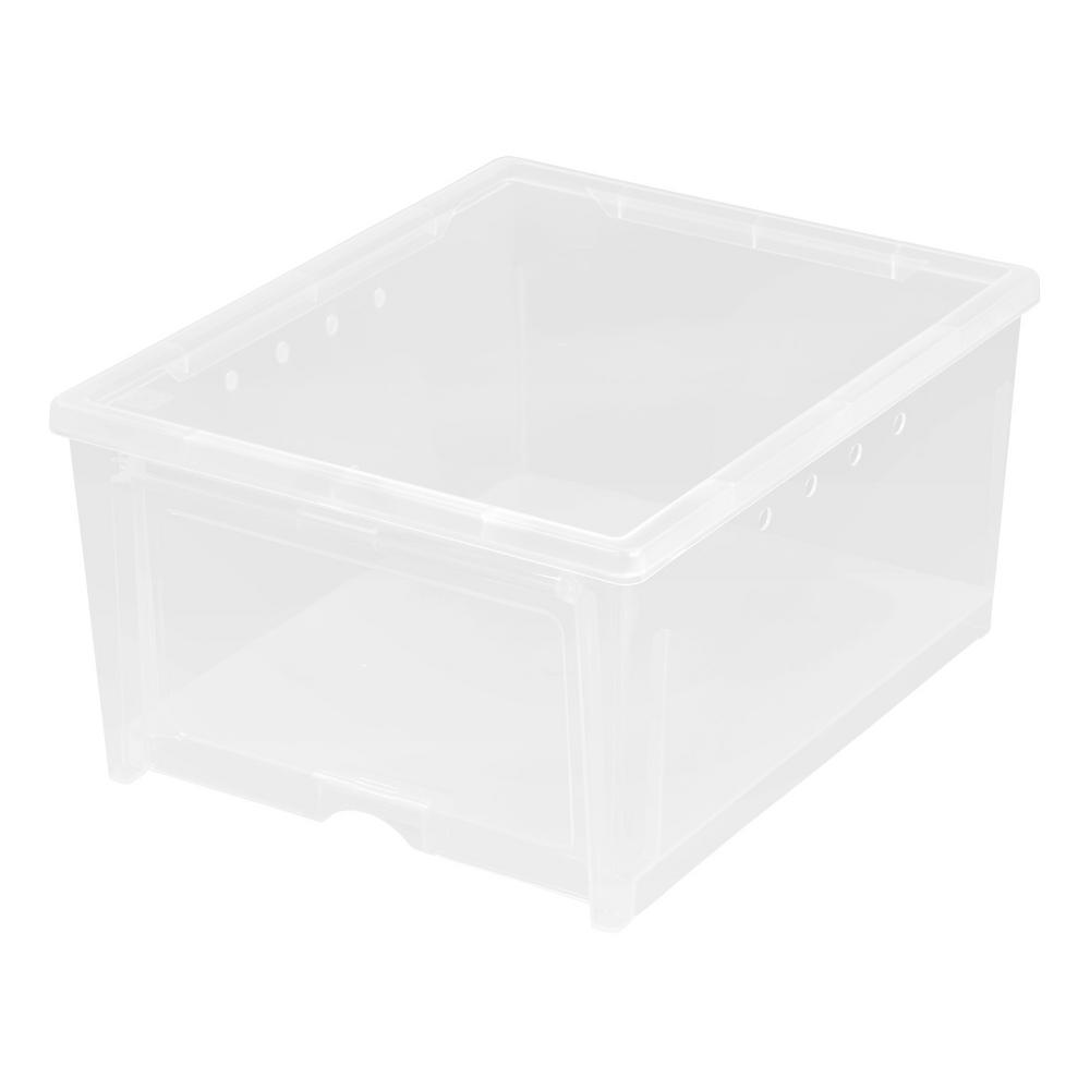 transparent shoe box storage