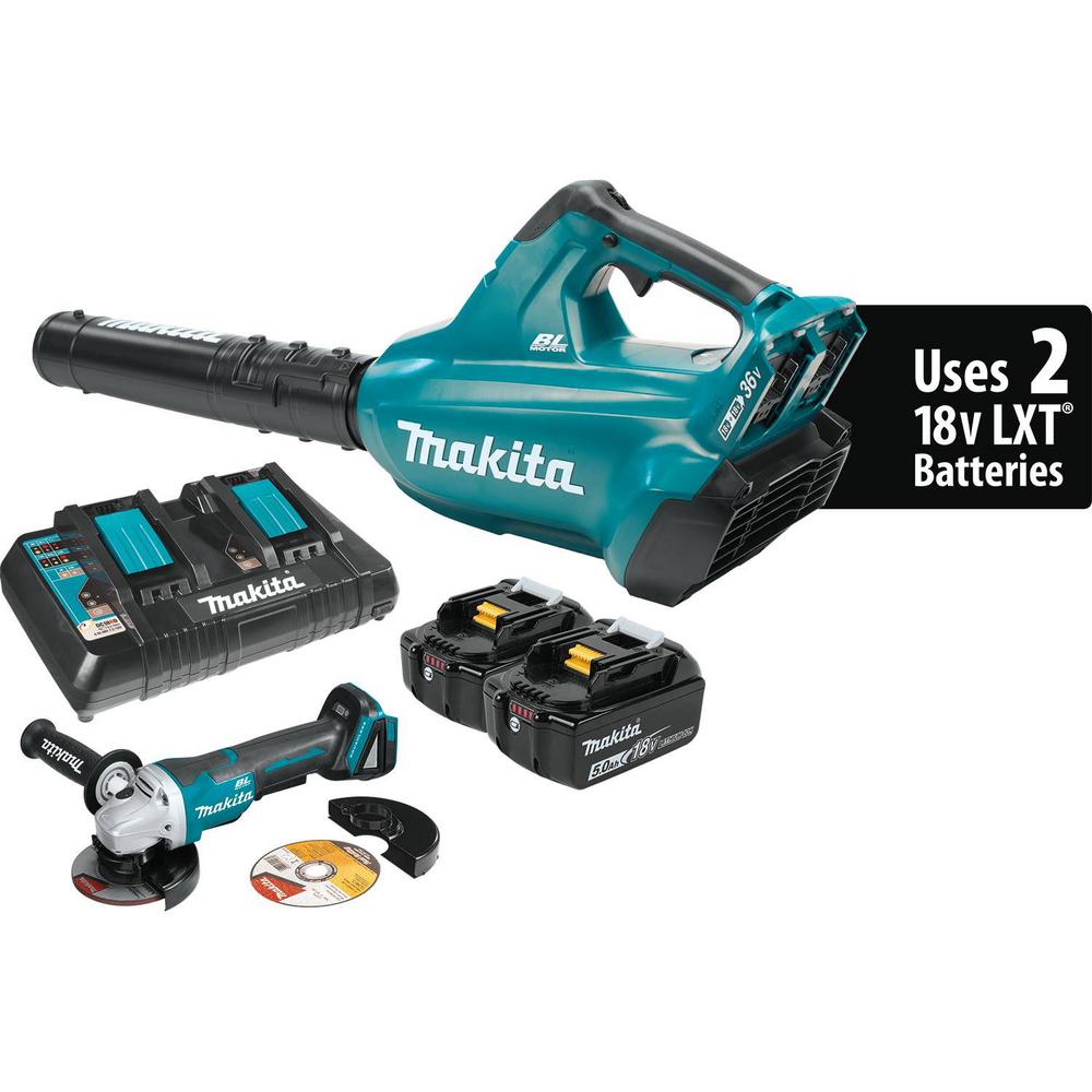 Makita 18-Volt X2 (36-Volt) LXT Li-Ion Brushless Cordless Blower Kit 5.0Ah and... by Makita