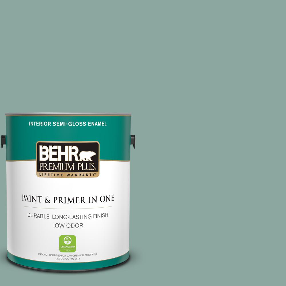 Behr Premium Plus 1 Gal S430 4 Green Meets Blue Semi Gloss