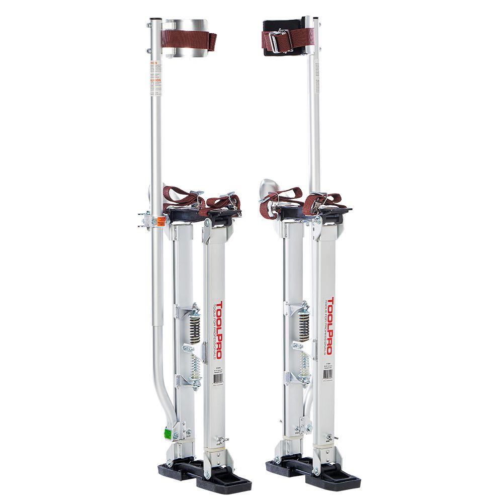 ToolPro 18 in. to 30 in. Aluminum Drywall Stilts-TP71830 - The ...