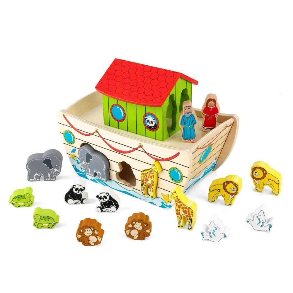 Noah S Ark Wooden Shape Sorter Educational Toy 28 Pcs A Kid Kraft Noah S Ark Shape Sorter Play Set