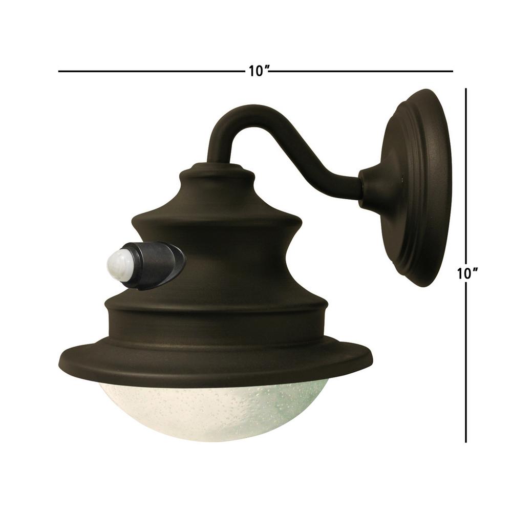 Gama Sonic Barn Solar Brown Outdoor Integrated Led Wall Light