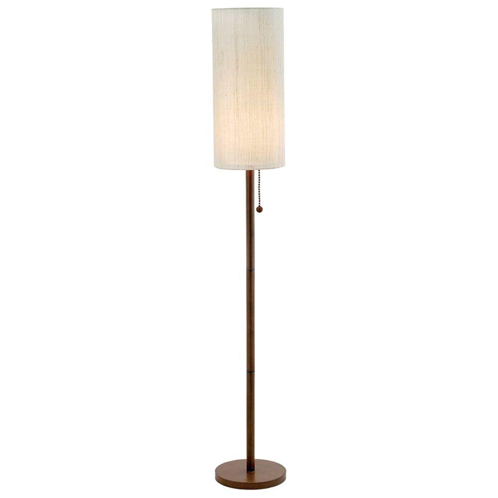 Adesso Hamptons 65 In Walnut Floor Lamp 3338 15 The Home Depot