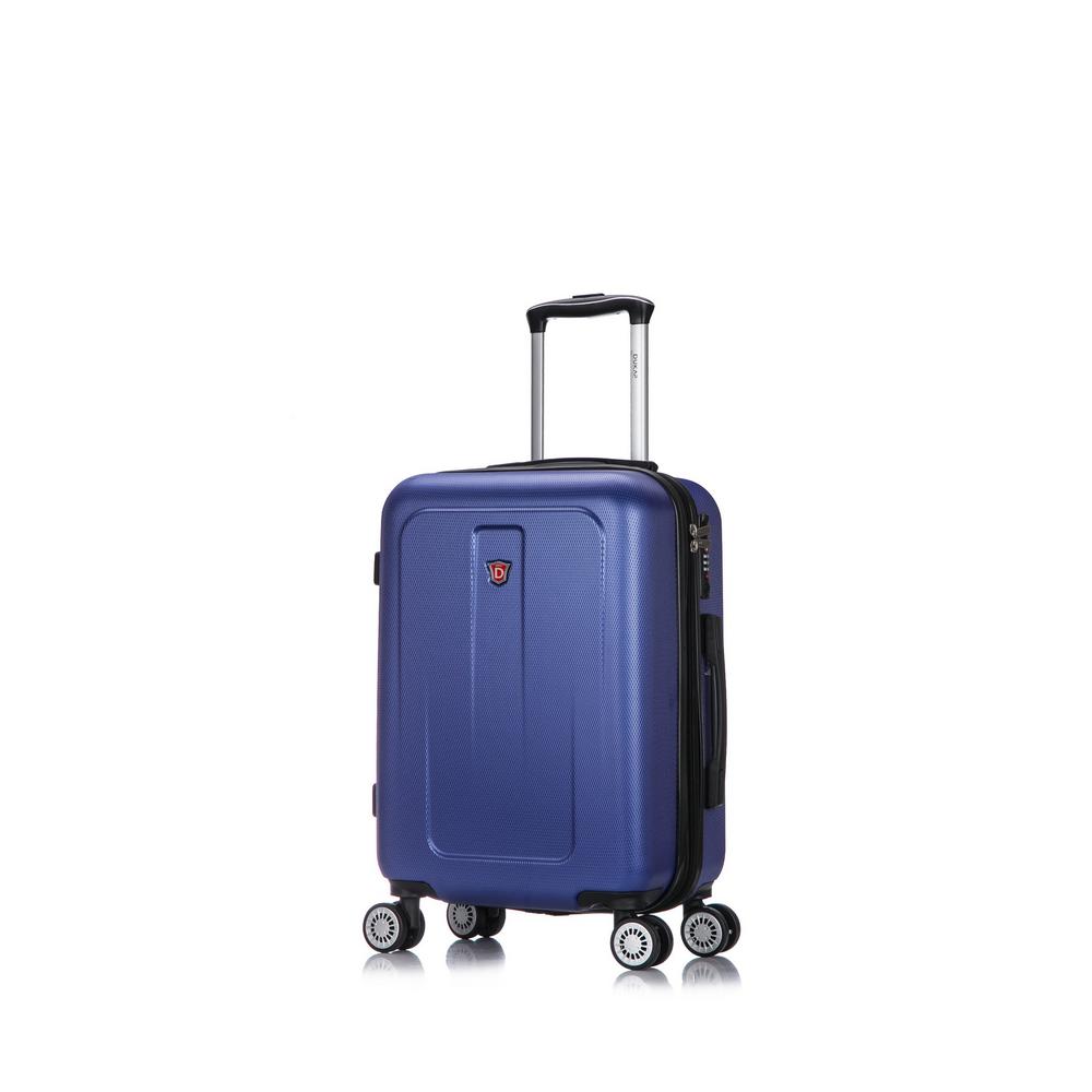 blue hardside luggage