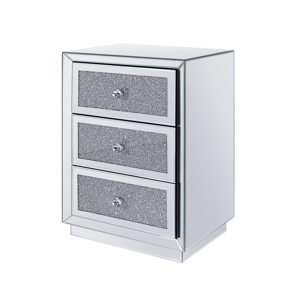 Acme Furniture Rekha Mirrored End Table 97580 The Home Depot