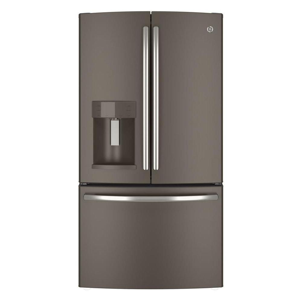 Ge 27 8 Cu Ft French Door Refrigerator In Slate Fingerprint French Door Refrigerator In Slate Fingerprint Resistant