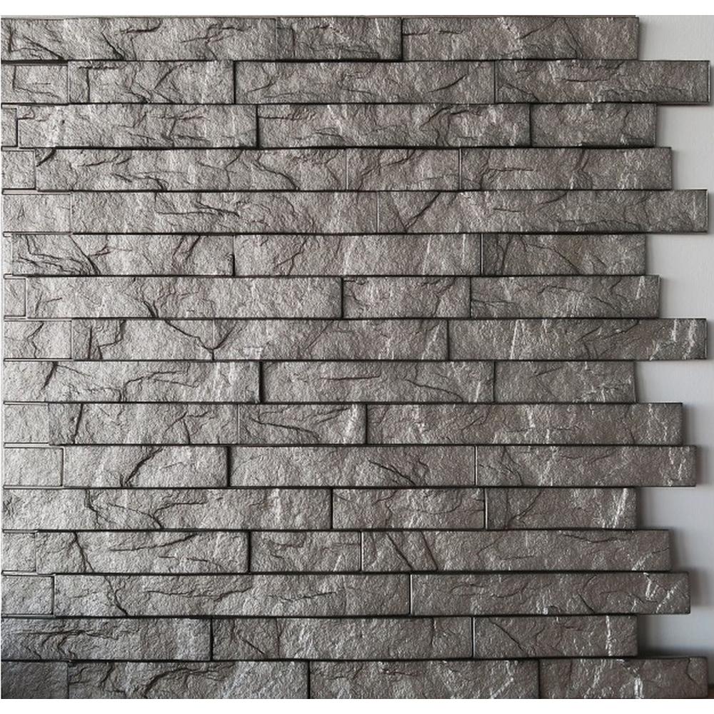 Gray Decorative Wall Paneling The Home Depot Sparkled Grey Pvc Wall Panel