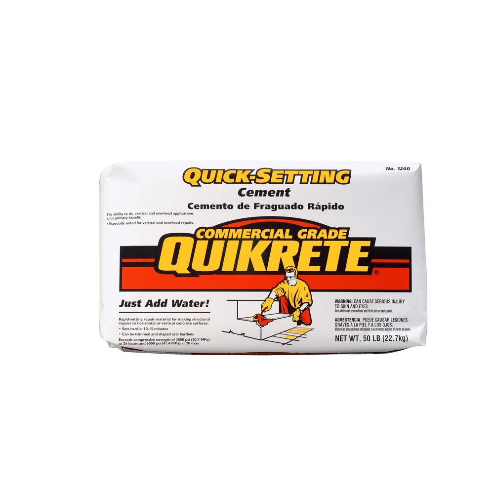 Quikrete 50 lb. QuickSetting Cement124050 The Home Depot