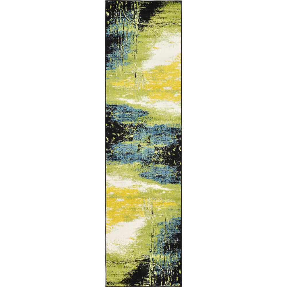 Unique Loom Lyon Light Green 2 7 X 10 Runner Rug 3129213 The Unique Loom Lyon Light Green 2 7 X 10 Runner Rug
