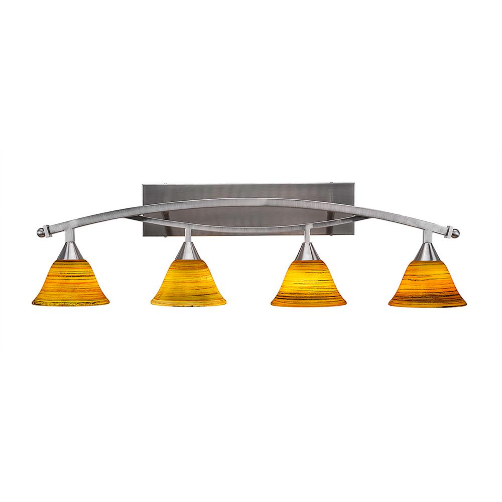 Filament Design 4 Light 20 In Brushed Nickel Vanity With 7 Firr Saturn Glass