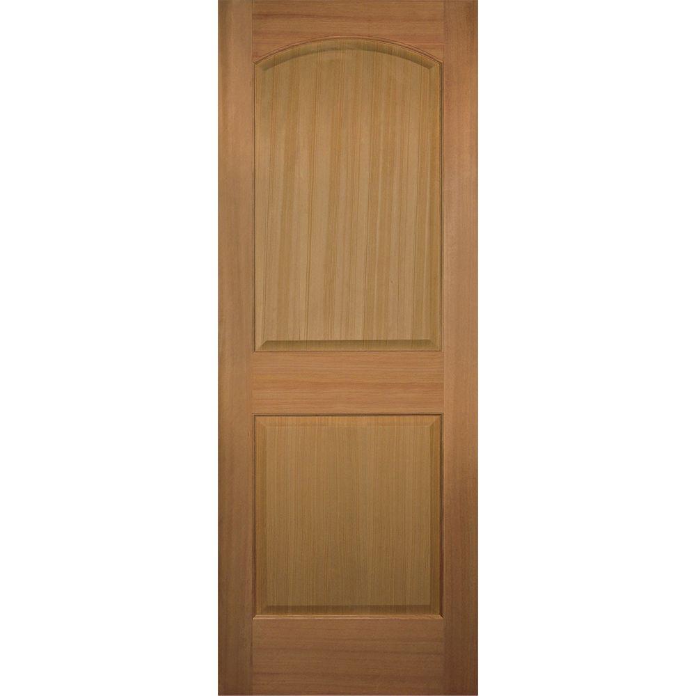 Builders Choice 28 in. x 80 in. 2Panel Arch Top Solid Core Hemlock