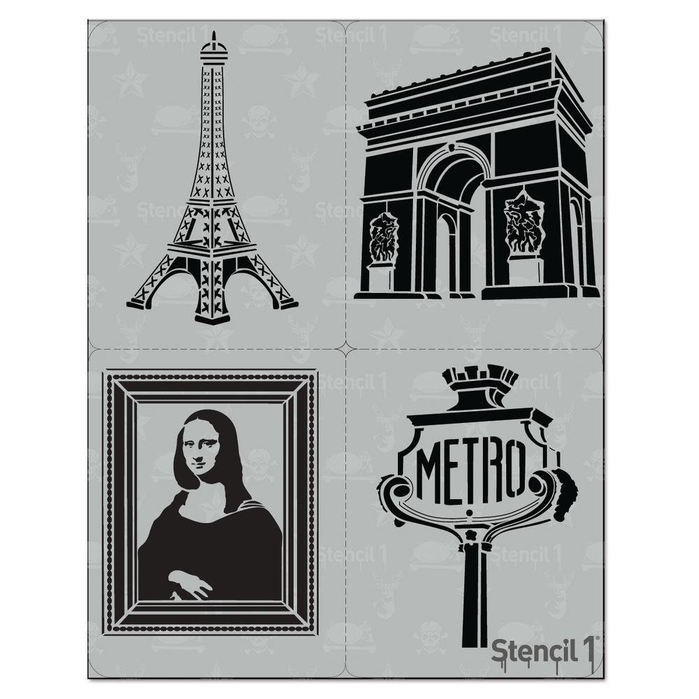 Stencil1 Paris Stencil 4 Pack S1 4P 16 The Home Depot stencil1-paris-stencil-4-pack-s1-4p-16-the-home-depot