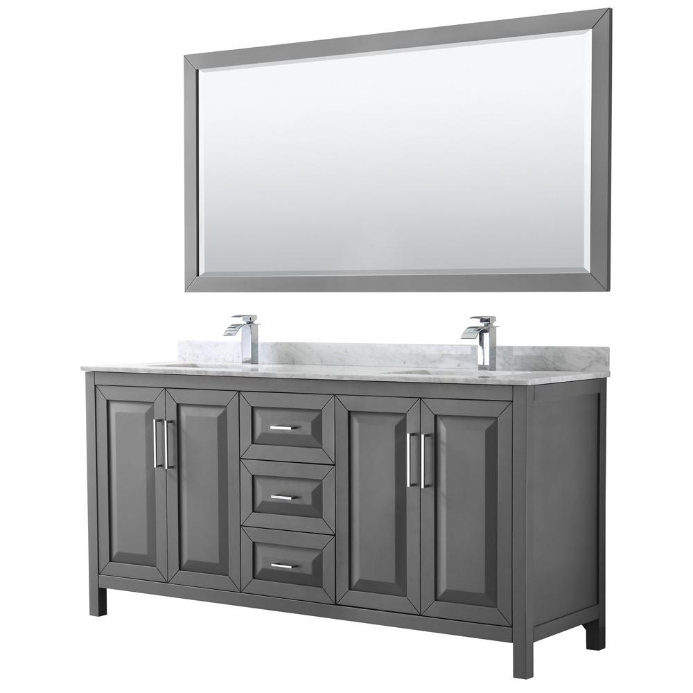 Wyndham Collection Daria 72 In Double Bathroom Vanity Dark Gray Wyndham Collection Daria 72 In Double Bathroom Vanity Dark Gray With Marble Top