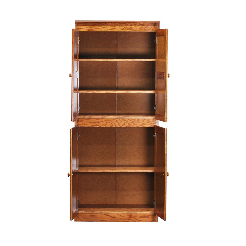 Concepts In Wood Wood Storage Cabinet 72 In With 5 Shelves Oak