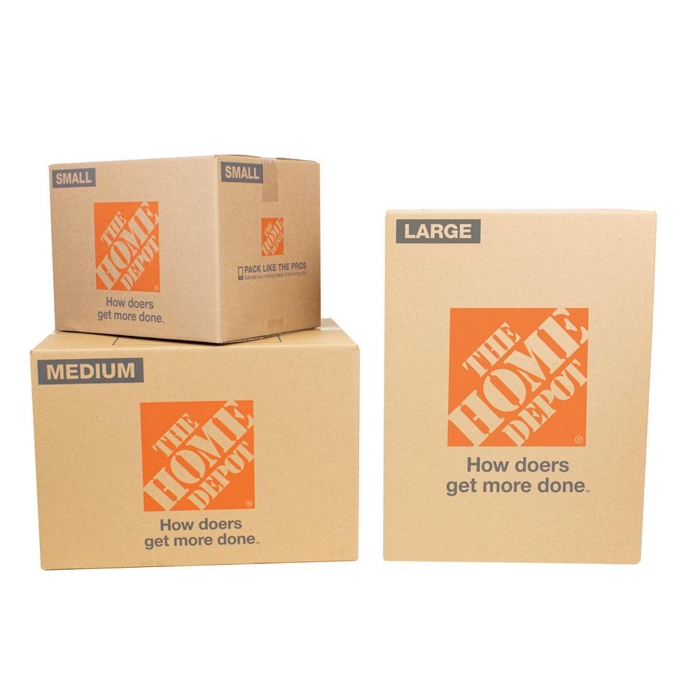 The Home Depot Small Moving Box 25 Pack 16 In L X 12 In W X 12 In D Smbx25 The Home Depot