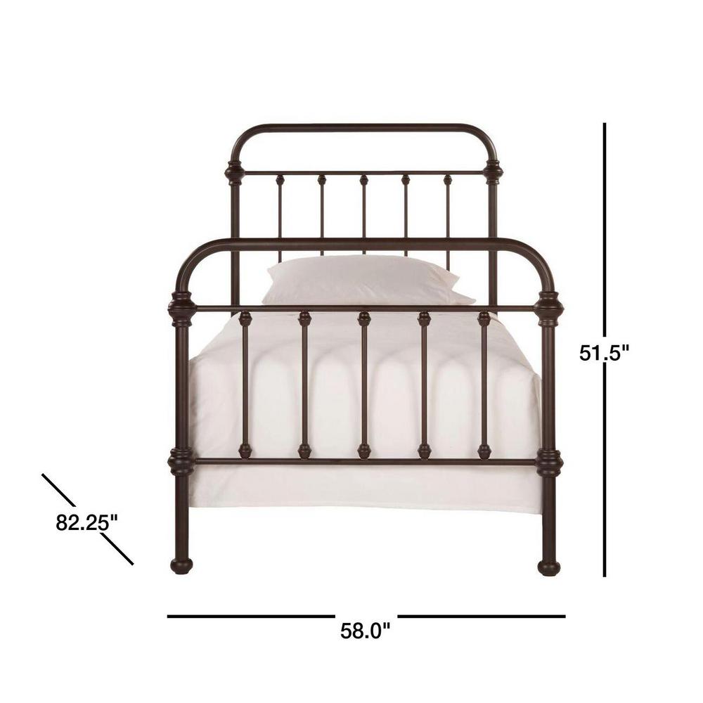 Reviews For Homesullivan Calabria Antique Brown Twin Bed Frame 40e411b201wbed The Home Depot