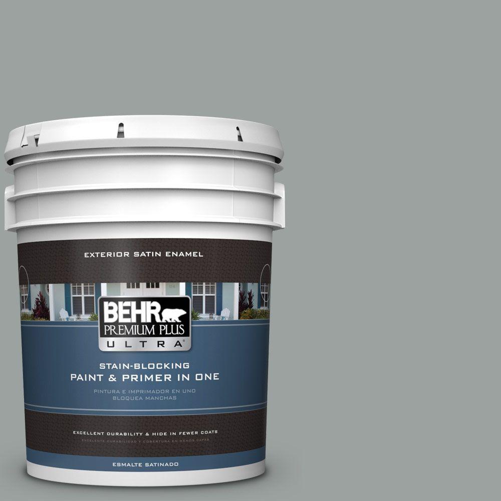 BEHR Premium Plus Ultra 5gal. PPU1116 Brampton Gray Satin Enamel