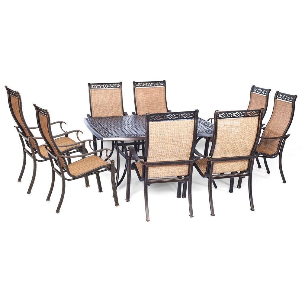 Hanover Manor 9Piece Square Patio Dining SetMANDN9PCSQ  The Home Depot