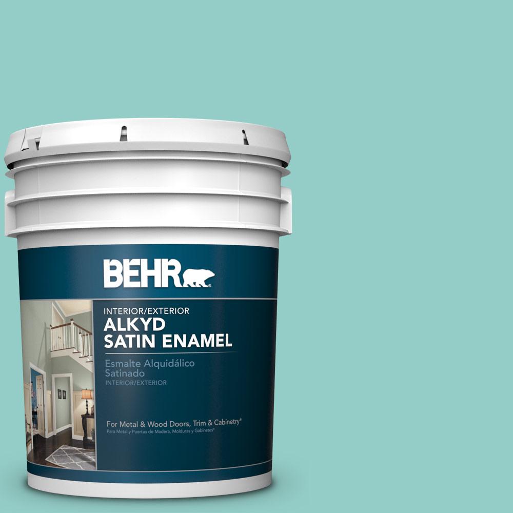 BEHR 5 gal. 500D4 Jamaica Bay Satin Enamel Alkyd Interior/Exterior