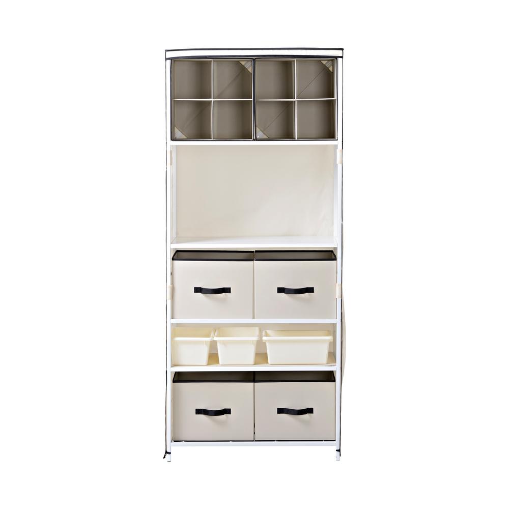Homestar Fabric Clothing 4 Storage Unit in Beige (Quantity of 12 Cube)ZH151793 The Home Depot