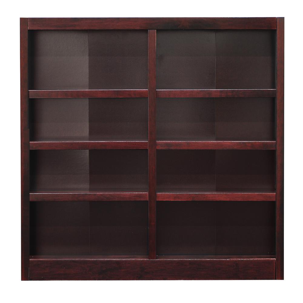 Concepts In Wood Midas Cherry Open Bookcase Mi4848 C The Home Depot Concepts In Wood Midas Cherry Open Bookcase