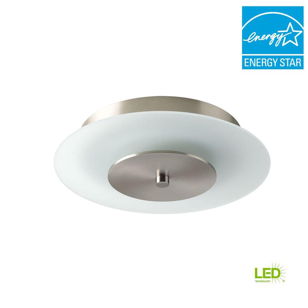 Progress Lighting 10 In Beyond Collection 1 Light Brushed Nickel Led Flush Mount Progress Lighting 10 In Beyond Collection 1 Light Brushed Nickel Led Flush Mount