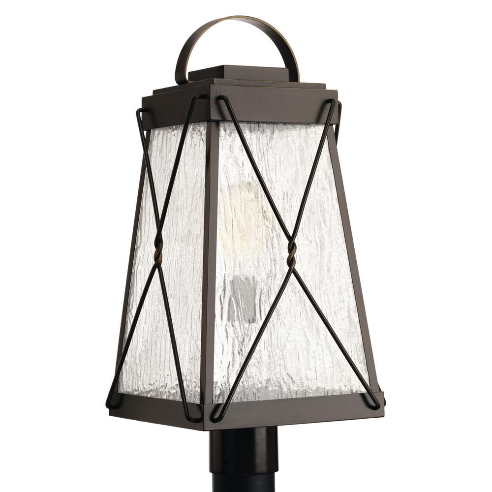 Progress Lighting Glenbrook Collection 1 Light Outdoor Oil Rubbed Bronze Post Lamp