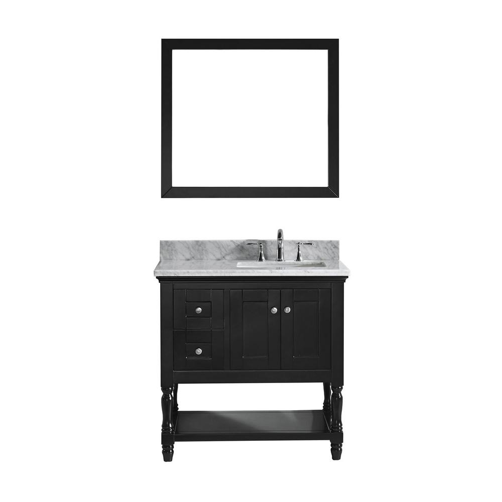 St. Paul Brisbane 36 in. Vanity in White with Stone Effects Vanity Top