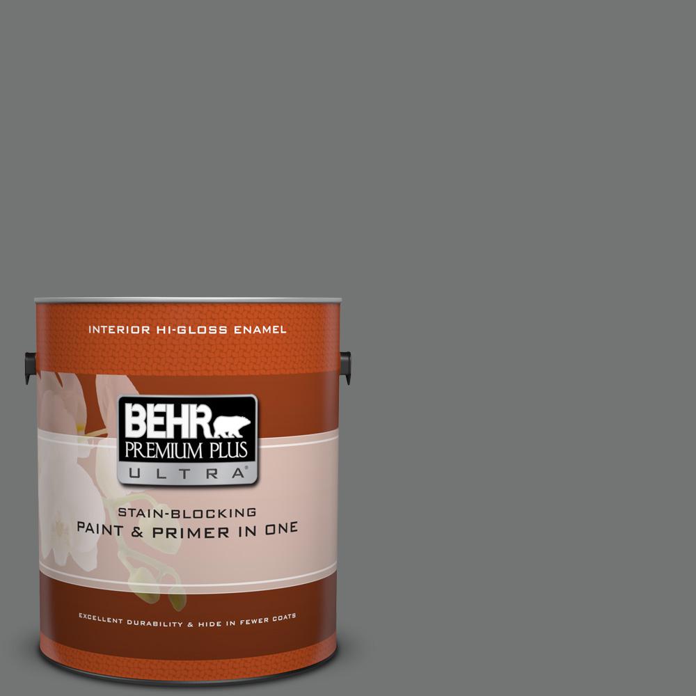 BEHR Premium Plus Ultra 1 gal. N5205 Iron Mountain HiGloss Enamel Interior Paint875301 The