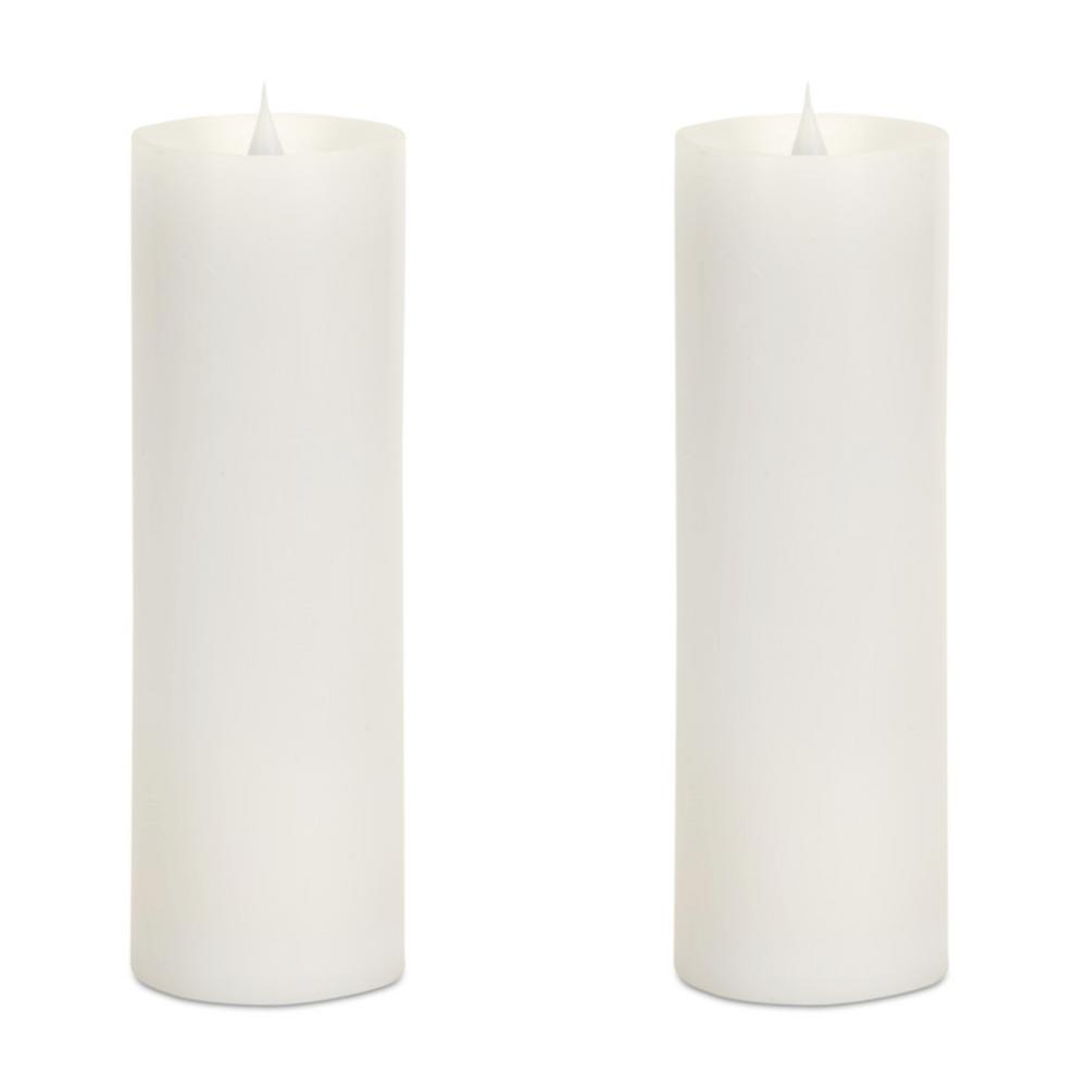 Simplux Led Pillar Candle Set Of 2 3 D X 9 H Wax Plastic 58651 Undefined Simplux Led Pillar Candle Set Of 2 3 D X 9