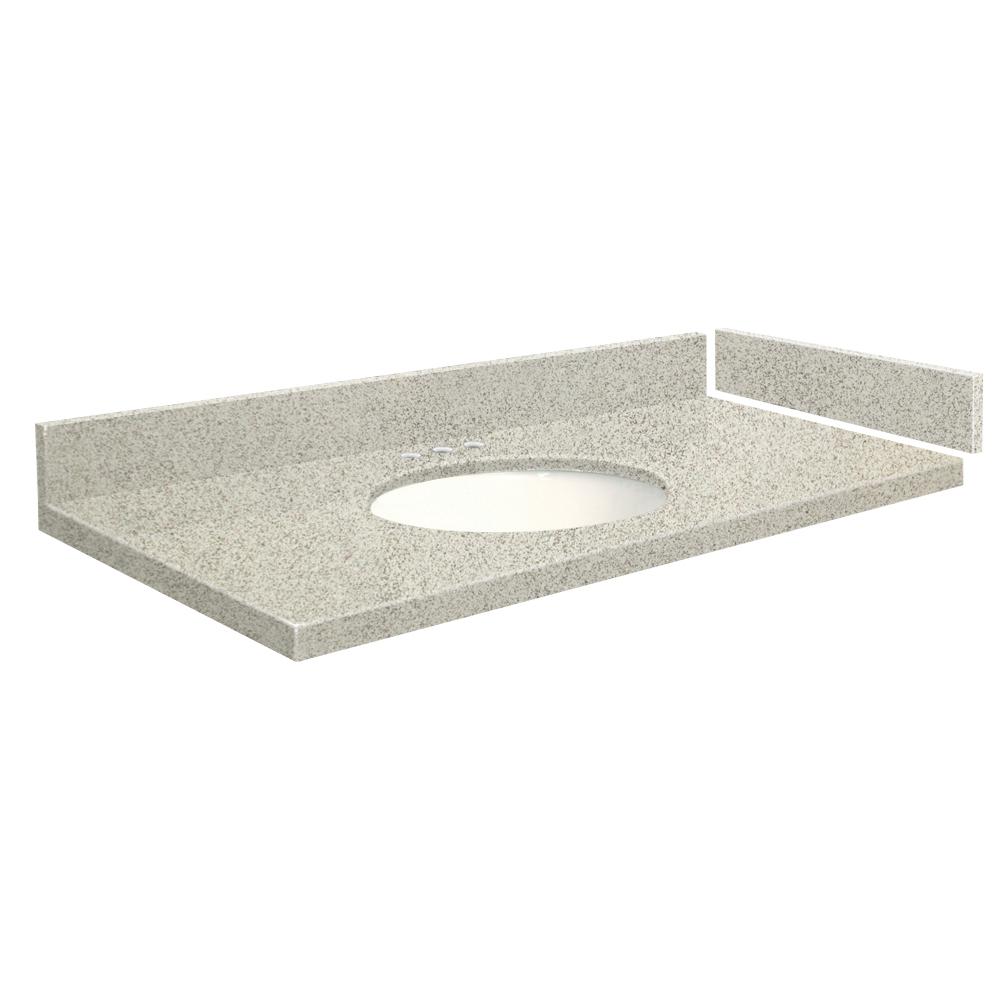 Transolid 27.5 in. W x 22.25 in. D Quartz Vanity Top in Portage Pass