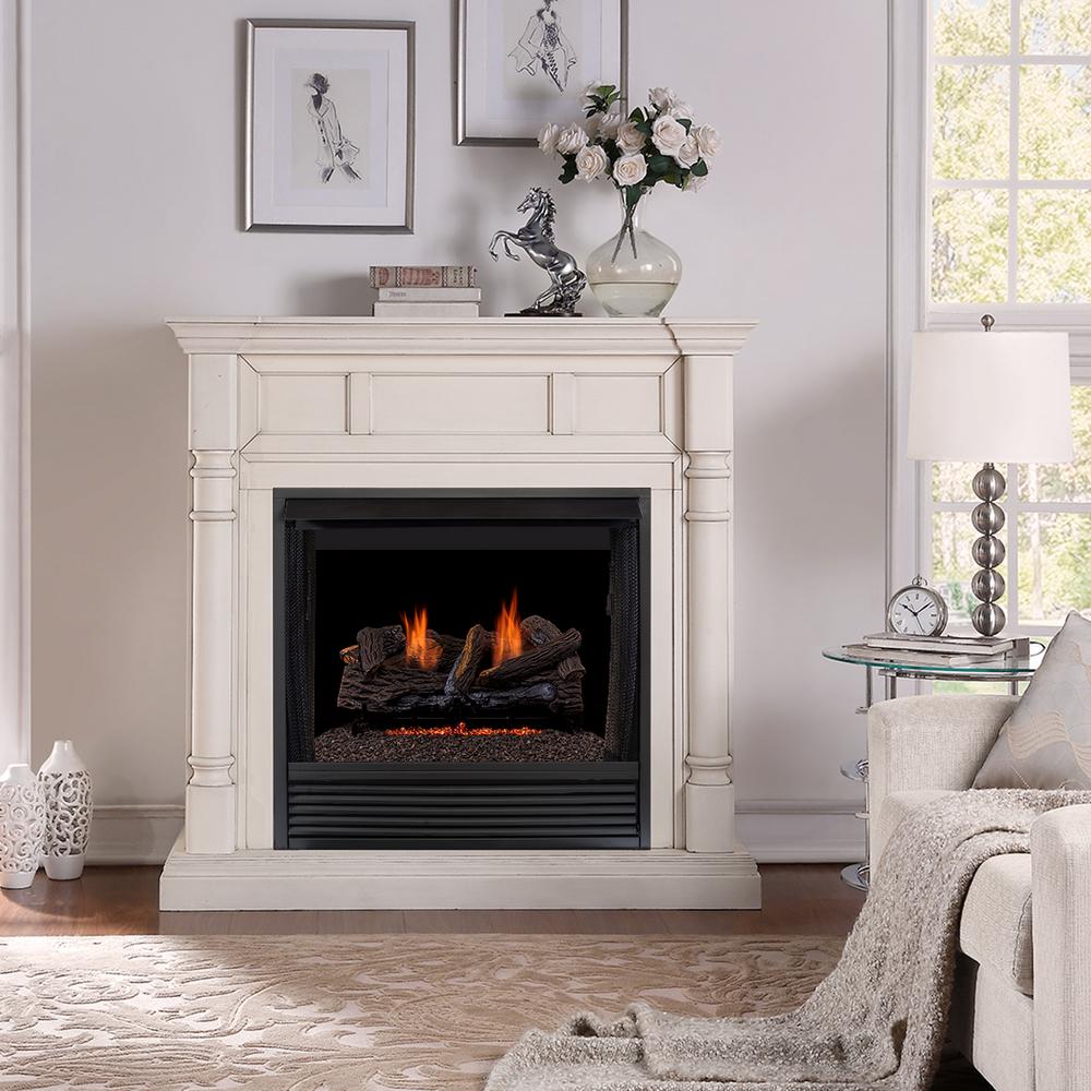 Duluth Forge Stacked Red Oak 24 In Vent Free Gas Fireplace Logs