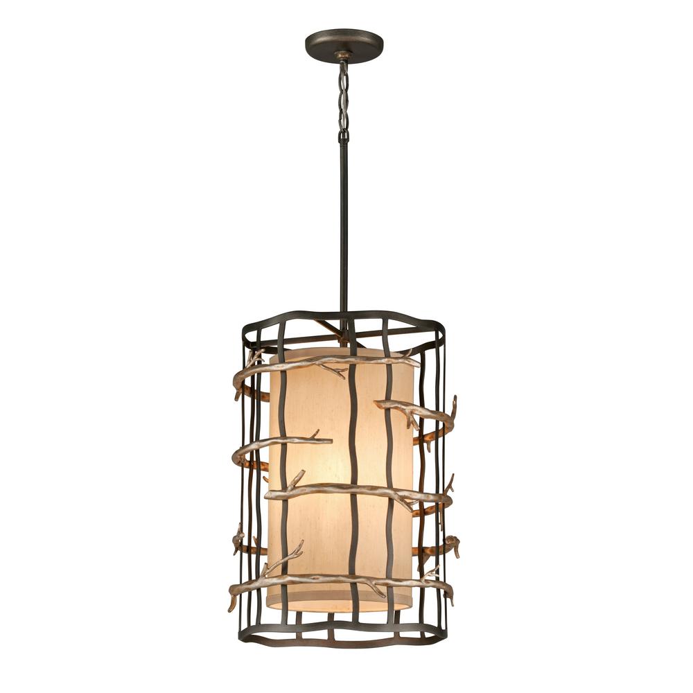 Troy Lighting Adirondack 3 Light Graphite And Silver Leaf Pendant Troy Lighting Adirondack 3 Light Graphite And Silver Leaf Pendant