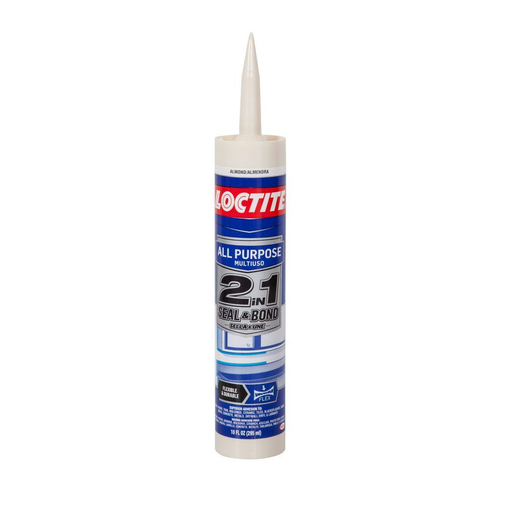 Loctite 10 Fl Oz Almond 2 In 1 Seal And Bond All Purpose Sealant 12 Pack 1936542 The Home 