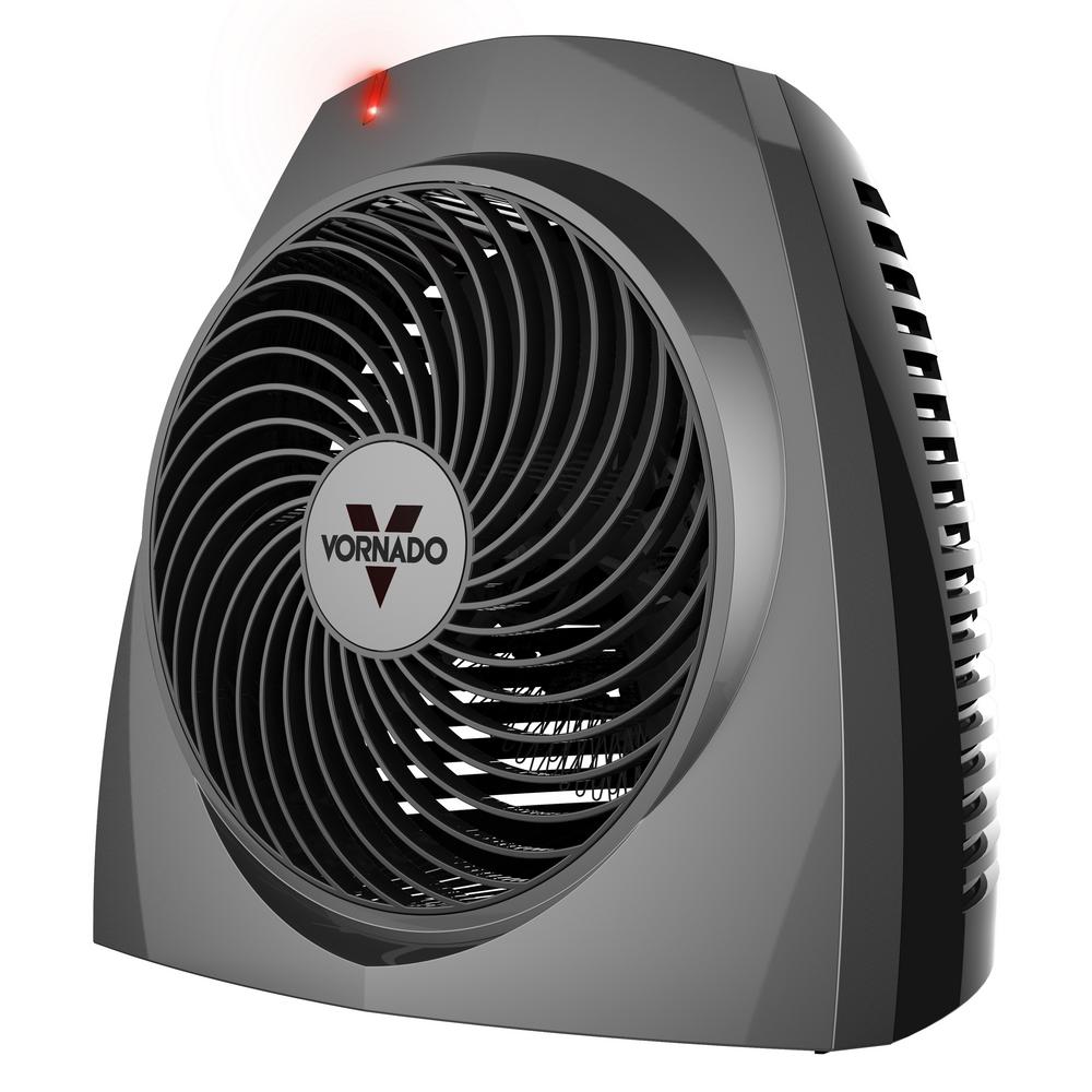 Vornado 5122 BTU 1500-Watt Portable Electric Fan Heater Furnace VH200 Whole Room Vortex, Charcoal / Black