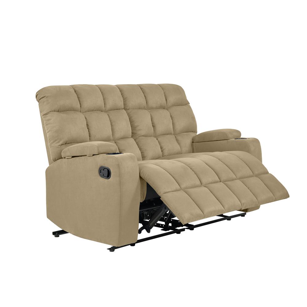 ProLounger Wall Hugger 2Seat Storage Reclining Deep Blue Microfiber