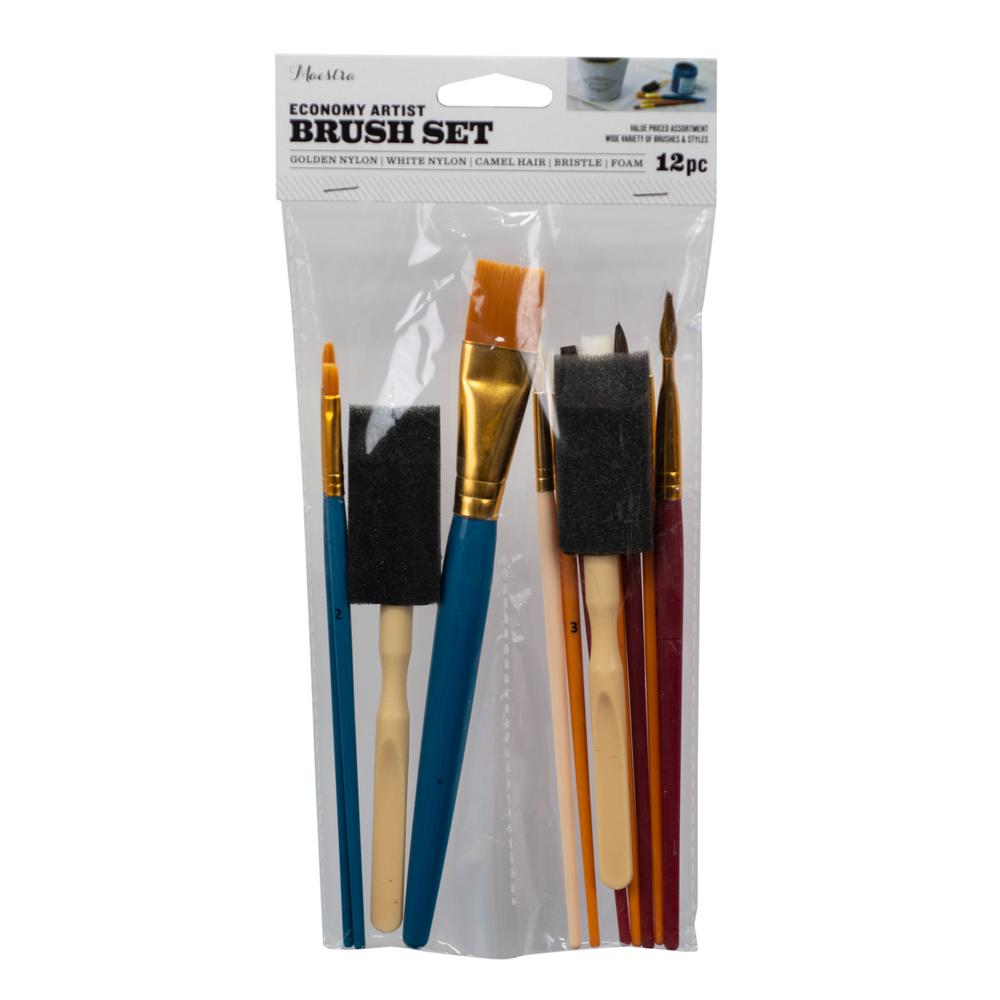 Linzer Economy Artist Brush Set (12Pack)AM 1012s The Home Depot