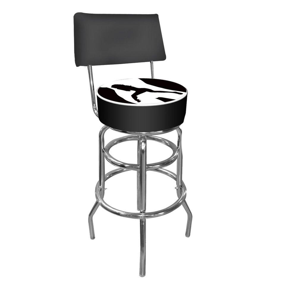 Trademark Shadow S C Series 30 In Chrome Swivel Cushioned Bar Trademark Shadow S C Series 30 In Chrome Swivel Cushioned Bar Stool Sb 1100 The Home Depot