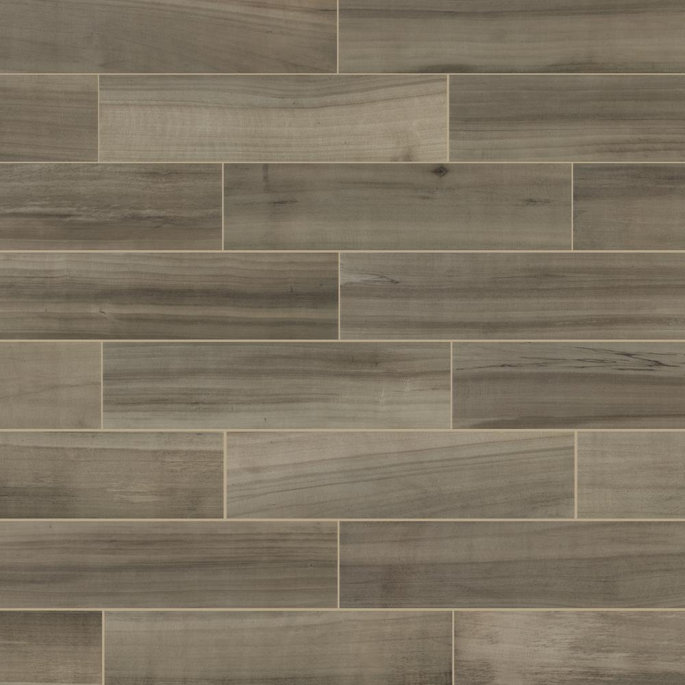 Brown Porcelain Tile The Home Depot Gold Rush Prospect 6 In X 24 Porcelain Floor And Wall Tile