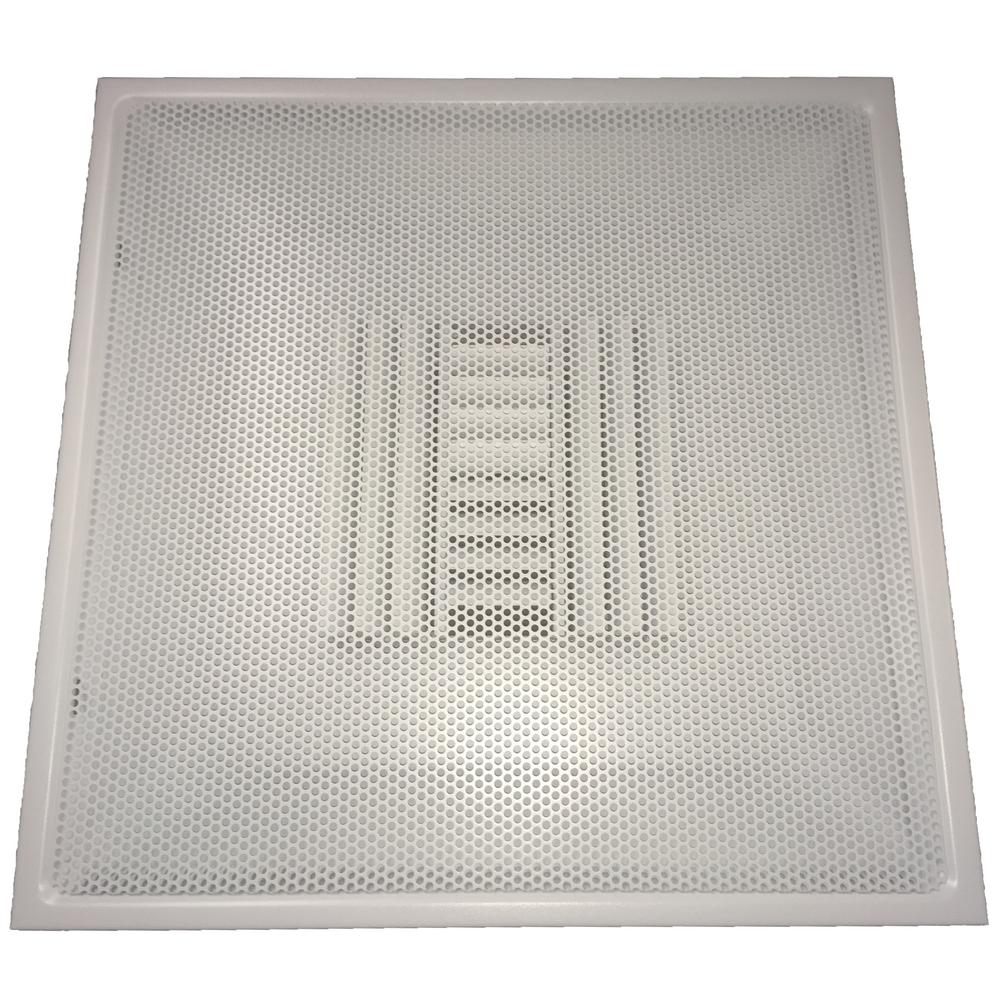 SPEEDIGRILLE 24 in. x 24 in. Drop Ceiling TBar Perforated Face Air Vent Register, White with 6