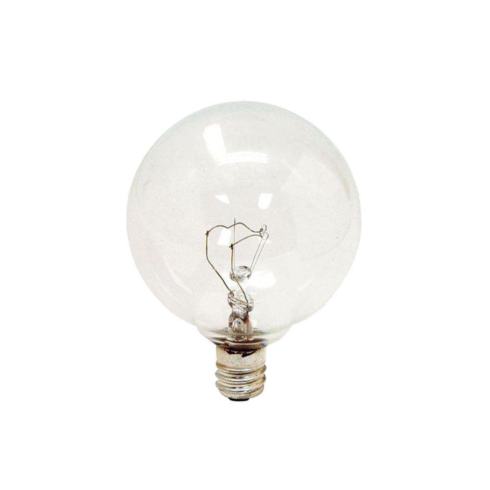 GE 60Watt Incandescent G16.5 Globe Crystal Clear Light Bulb (2Pack)60GM CL 2P The Home Depot