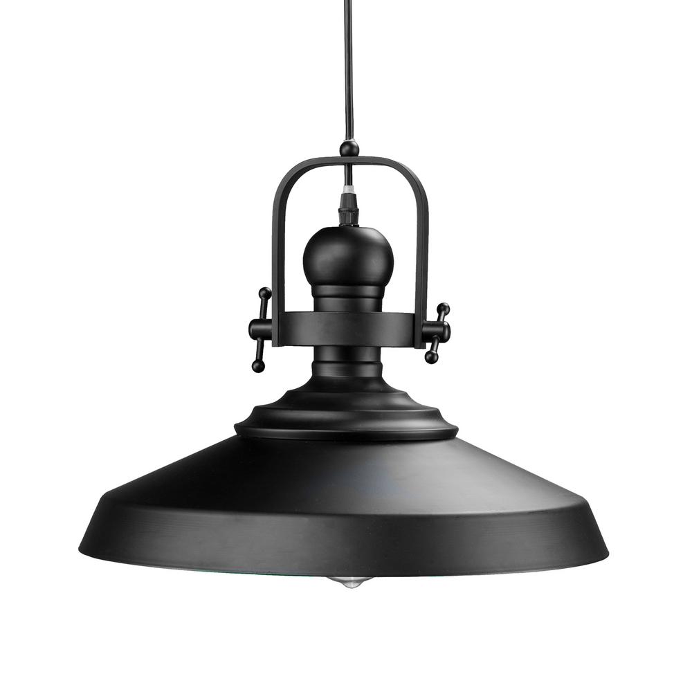 Dido 1Light Matte Black Pendant LampHD88159 The Home Depot