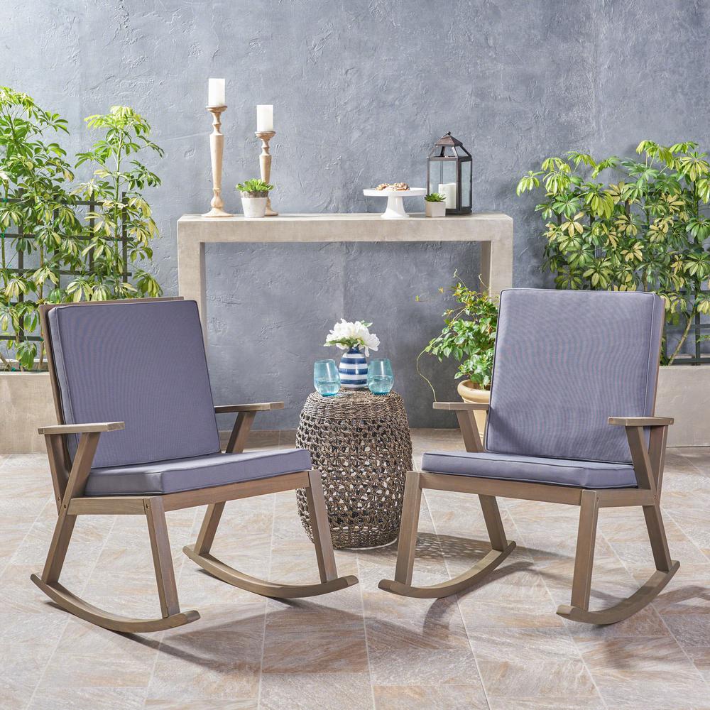 dark gray rocking chair