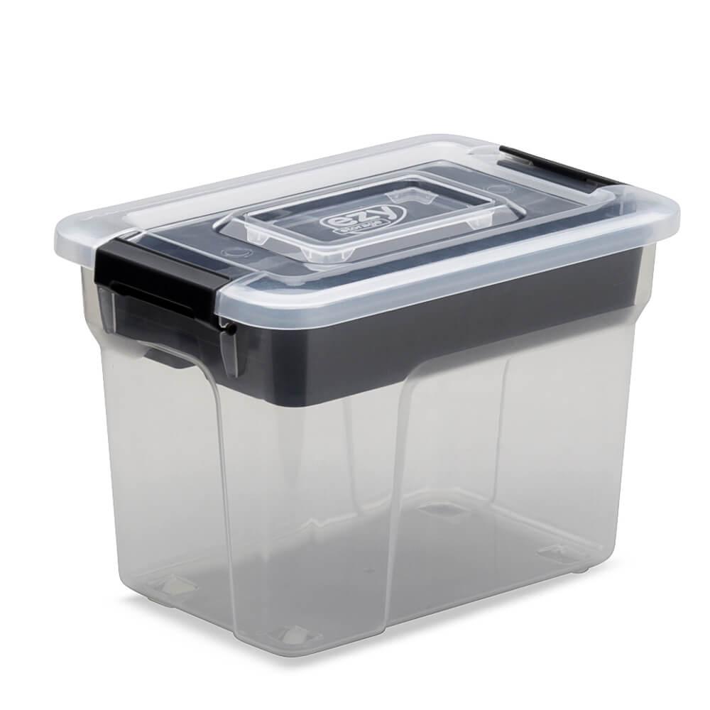 clear plastic box with removable lid