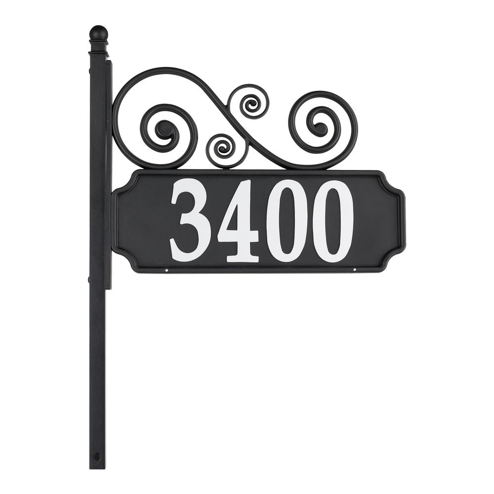Nite Bright Acanthus Rectangle Reflective Address Post Sign14337 The