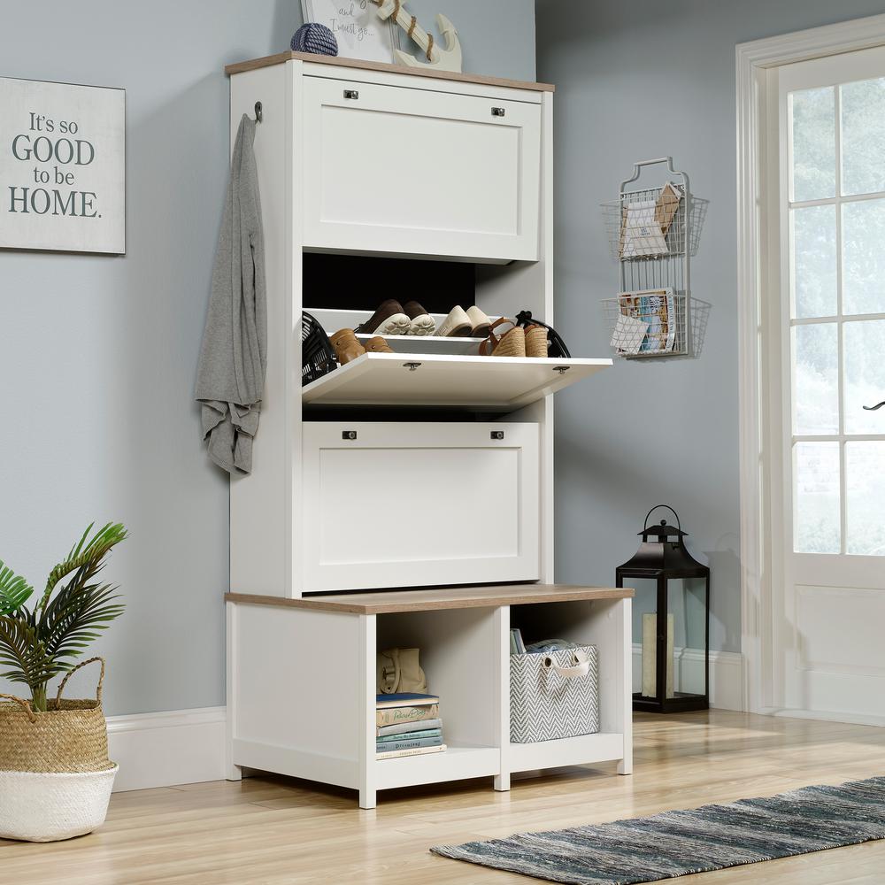 Sauder Cottage Road Soft White Entryway Storage Cabinet