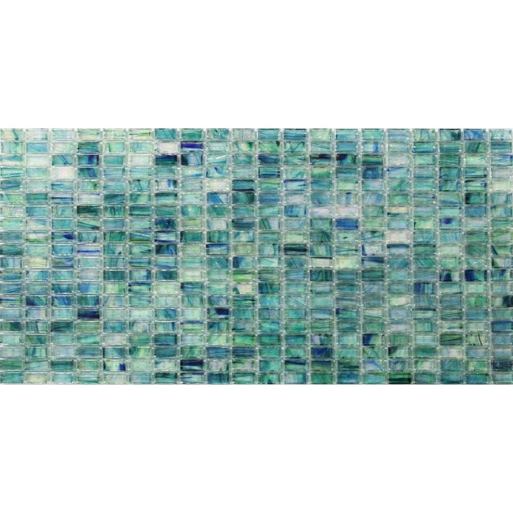 Ivy Hill Tile Breeze Caribbean Ocean Stained Glass Mosaic Floor and ...